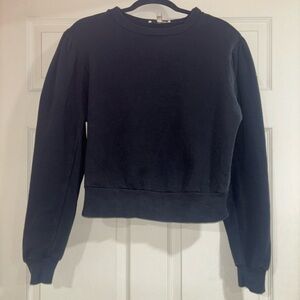 Women’s Express Black Crop Pullover Sweatshirt